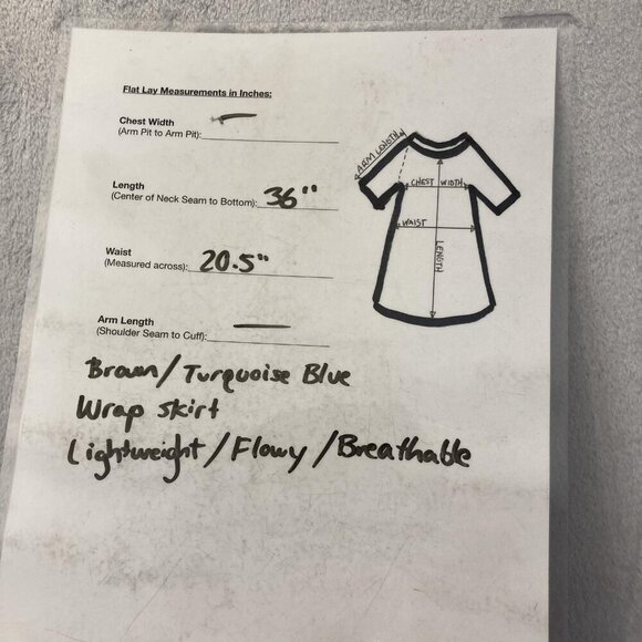 Lane Bryant Boho Maxi Wrap Skirt Womens Plus Size 24 Flowy Lightweight Brown - Picture 14 of 14